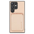 For Samsung Galaxy S22 5G Carbon Fiber Leather Card Magsafe Magnetic Phone Case(Khaki) - free shipping - PMC TechLife - Order now!