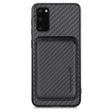 For Samsung Galaxy S20 Carbon Fiber Leather Card Magsafe Magnetic Phone Case(Black) - Galaxy Phone Cases by PMC TechLife | Online Shopping South Africa | PMC TechLife