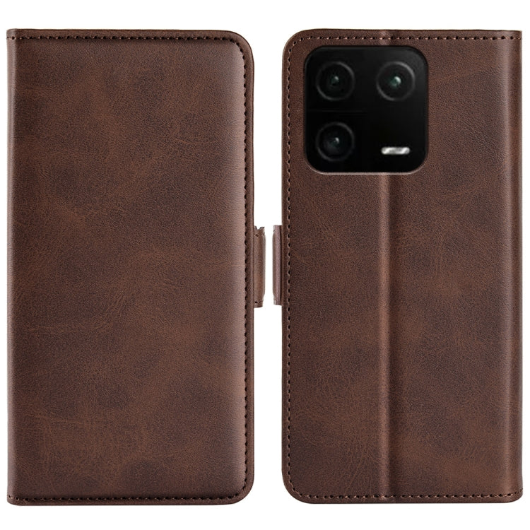 For Xiaomi 13 Pro Dual-side Magnetic Buckle Leather Phone Case(Brown) - free shipping - PMC TechLife - Order now!