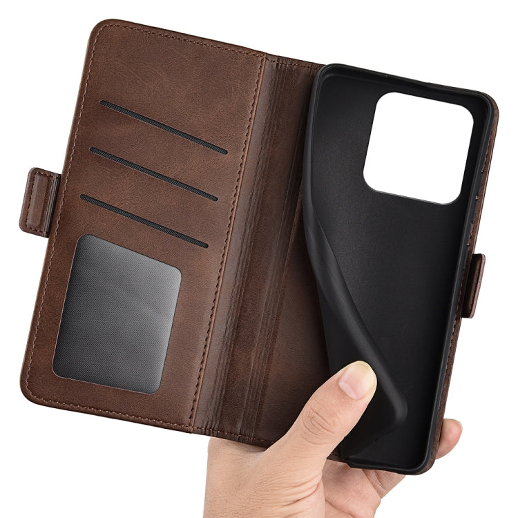 For Xiaomi 13 Pro Dual-side Magnetic Buckle Leather Phone Case(Brown)
