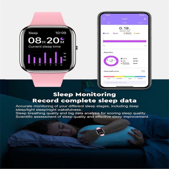 Y9 Pro 1.85 inch Color Screen Smart Watch,Support Heart Rate Monitoring / Blood Pressure Monitoring(Purple)