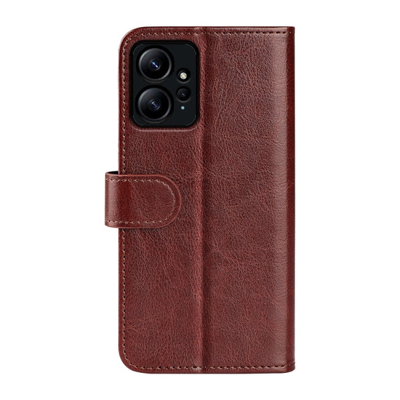 For Xiaomi Redmi Note 12 4G Global R64 Texture Horizontal Flip Leather Phone Case(Brown)