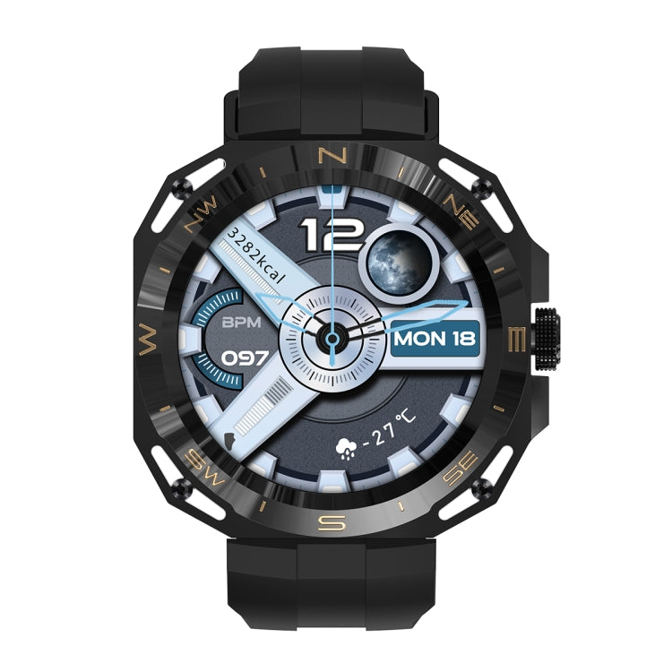 E25 1.43 inch Color Screen Smart Watch,Support Heart Rate Monitoring / Blood Pressure Monitoring(Black)