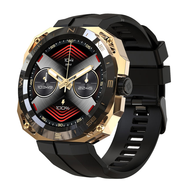 E25 1.43 inch Color Screen Smart Watch,Support Heart Rate Monitoring / Blood Pressure Monitoring(Gold)