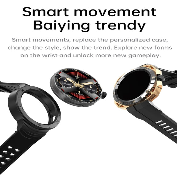 E25 1.43 inch Color Screen Smart Watch,Support Heart Rate Monitoring / Blood Pressure Monitoring(Black)
