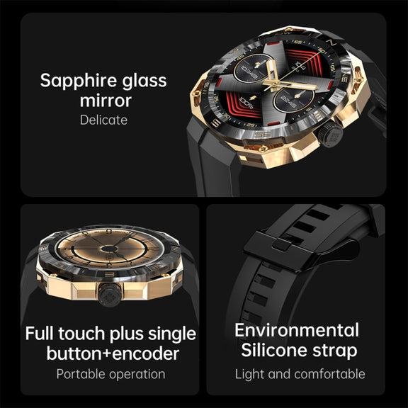 E25 1.43 inch Color Screen Smart Watch,Support Heart Rate Monitoring / Blood Pressure Monitoring(Black)