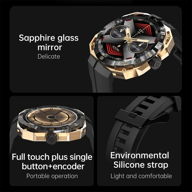 E25 1.43 inch Color Screen Smart Watch,Support Heart Rate Monitoring / Blood Pressure Monitoring(Black)