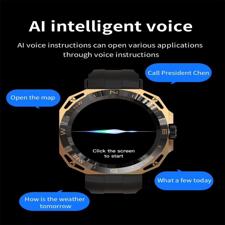 E25 1.43 inch Color Screen Smart Watch,Support Heart Rate Monitoring / Blood Pressure Monitoring(Black)