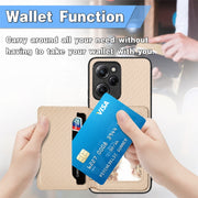 For Xiaomi Poco X5 Pro 5G Carbon Fiber Magnetic Card Wallet Bag Phone Case(Green)