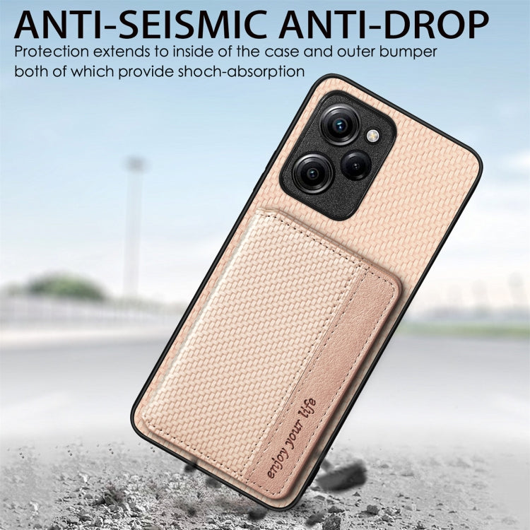 For Xiaomi Poco X5 Pro 5G Carbon Fiber Magnetic Card Wallet Bag Phone Case(Green) - free shipping - PMC TechLife - Order now!