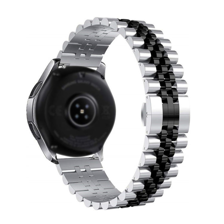 For Huawei Watch GT3 SE Five Bull Half Round Stainless Steel Watch Band + Strap Removal Tool(Silver+Black)