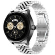 For Huawei Watch Buds Five Bull Half Round Stainless Steel Watch Band + Strap Removal Tool(Silver) -  by PMC TechLife | Online Shopping South Africa | PMC TechLife