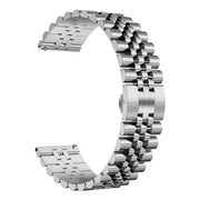 For Huawei Watch Buds Five Bull Half Round Stainless Steel Watch Band + Strap Removal Tool(Silver)
