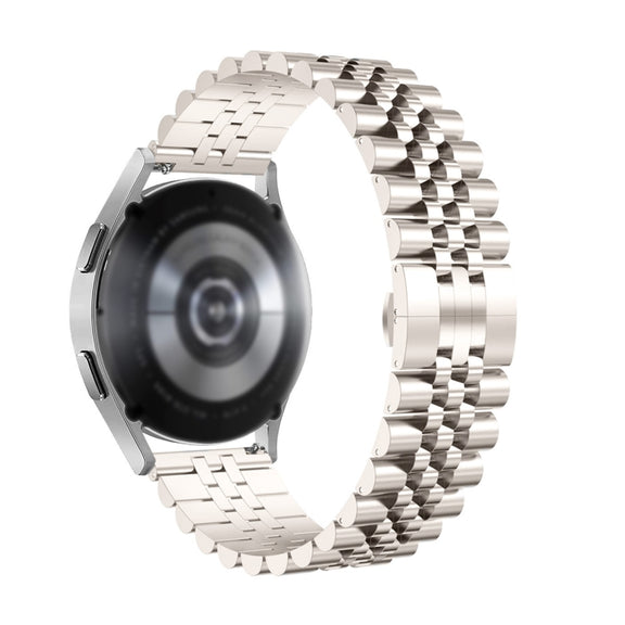 For Huawei Watch Buds Five Bull Half Round Stainless Steel Watch Band + Strap Removal Tool(Starlight Color)