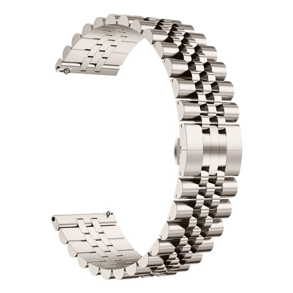 For Huawei Watch Buds Five Bull Half Round Stainless Steel Watch Band + Strap Removal Tool(Starlight Color)