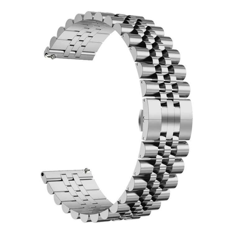 For Huawei Watch3 Pro New Five Bull Half Round Stainless Steel Watch Band + Strap Removal Tool(Silver) -  by PMC TechLife | Online Shopping South Africa | PMC TechLife