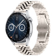 For Huawei Watch GT3 46mm Five Bull Half Round Stainless Steel Watch Band + Strap Removal Tool(Starlight Color) -  by PMC TechLife | Online Shopping South Africa | PMC TechLife
