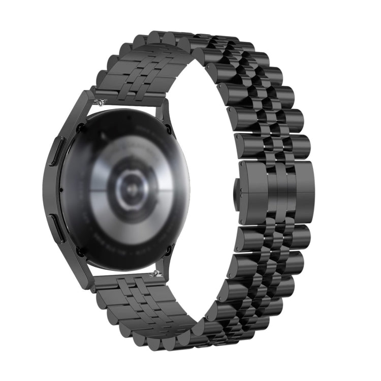 For Huawei Watch 3 / 3 Pro Five Bull Half Round Stainless Steel Watch Band + Strap Removal Tool(Black) -  by PMC TechLife | Online Shopping South Africa | PMC TechLife