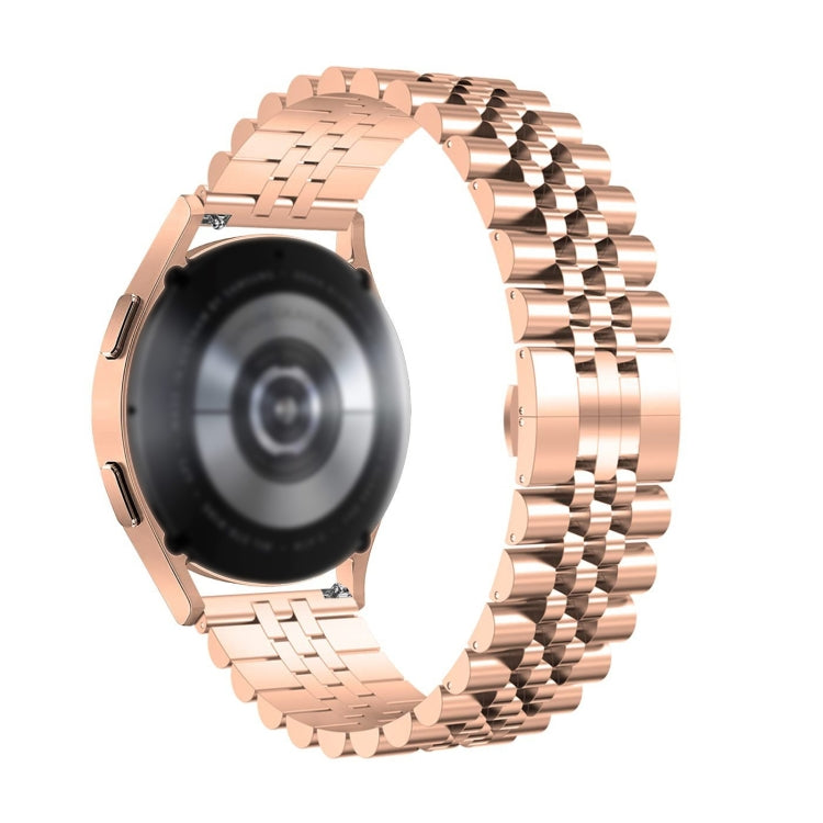 For Huawei Watch GT2 Pro / GT 2e Five Bull Half Round Stainless Steel Watch Band + Strap Removal Tool(Rose Gold) - Smart Wear by PMC TechLife | Online Shopping South Africa | PMC TechLife