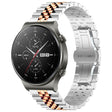 For Huawei Watch GT2 Pro / GT 2e Five Bull Half Round Stainless Steel Watch Band + Strap Removal Tool(Silver+Rose Gold) -  by PMC TechLife | Online Shopping South Africa | PMC TechLife