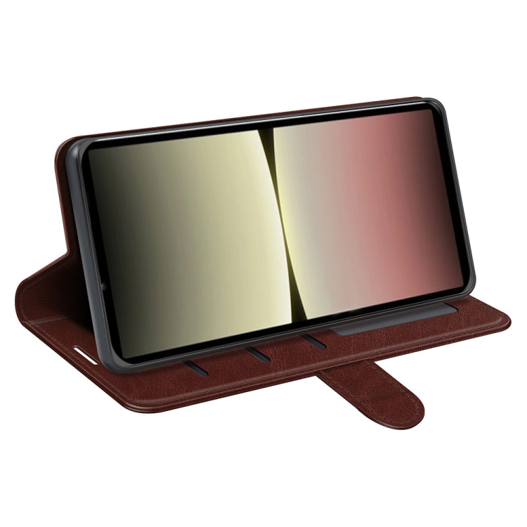 For Sony Xperia10 V R64 Texture Horizontal Flip Leather Phone Case(Brown)