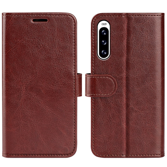 For Sony Xperia10 V R64 Texture Horizontal Flip Leather Phone Case(Brown)