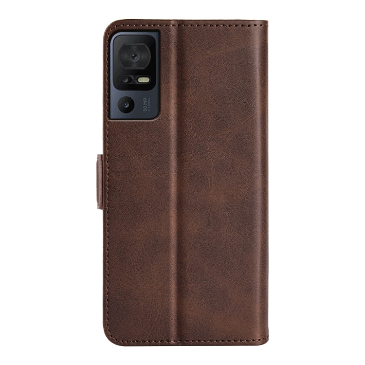 For TCL 40 SE Dual-side Magnetic Buckle Leather Phone Case(Brown) - free shipping - PMC TechLife - Order now!
