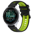 For Garmin Forerunner 265S 18mm Sports Two-Color Silicone Watch Band(Black+Green) -  by PMC TechLife | Online Shopping South Africa | PMC TechLife