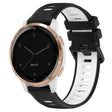 For Garmin Active S 18mm Sports Two-Color Silicone Watch Band(Black+White) - Smart Wear by PMC TechLife | Online Shopping South Africa | PMC TechLife