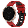 For Garmin Active S 18mm Sports Two-Color Silicone Watch Band(Red+Black) - Smart Wear by PMC TechLife | Online Shopping South Africa | PMC TechLife