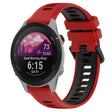 For Garmin Forerunner 255S 18mm Sports Two-Color Silicone Watch Band(Red+Black) - Smart Wear by PMC TechLife | Online Shopping South Africa | PMC TechLife