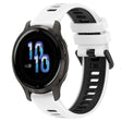 For Garmin Venu 2S 18mm Sports Two-Color Silicone Watch Band(White+Black) - Smart Wear by PMC TechLife | Online Shopping South Africa | PMC TechLife