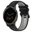 For Garmin Vivoactive 4S 18mm Sports Two-Color Silicone Watch Band(Black+Grey) -  by PMC TechLife | Online Shopping South Africa | PMC TechLife
