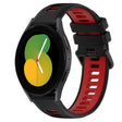 For Samsung Galaxy Watch5 44mm 20mm Sports Two-Color Silicone Watch Band(Black+Red) - Smart Wear by PMC TechLife | Online Shopping South Africa | PMC TechLife