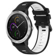 For Garmin Vivoactive3 20mm Sports Two-Color Silicone Watch Band(Black+White) - Smart Wear by PMC TechLife | Online Shopping South Africa | PMC TechLife
