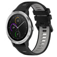 For Garmin Vivoactive3 20mm Sports Two-Color Silicone Watch Band(Black+Grey) - Smart Wear by PMC TechLife | Online Shopping South Africa | PMC TechLife
