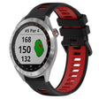 For Garmin Approach S40 20mm Sports Two-Color Silicone Watch Band(Black+Red) - Smart Wear by PMC TechLife | Online Shopping South Africa | PMC TechLife