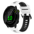 For Garmin Forerunner 158 20mm Sports Two-Color Silicone Watch Band(White+Black) - Smart Wear by PMC TechLife | Online Shopping South Africa | PMC TechLife
