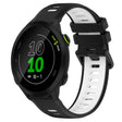 For Garmin Forerunner 158 20mm Sports Two-Color Silicone Watch Band(Black+White) - Smart Wear by PMC TechLife | Online Shopping South Africa | PMC TechLife