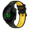 For Garmin Forerunner 158 20mm Sports Two-Color Silicone Watch Band(Black+Yellow) - Watch Bands by PMC TechLife | Online Shopping South Africa | PMC TechLife