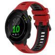 For Garmin Forerunner 158 20mm Sports Two-Color Silicone Watch Band(Red+Black) - Smart Wear by PMC TechLife | Online Shopping South Africa | PMC TechLife