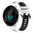 For Garmin Forerunner 55 20mm Sports Two-Color Silicone Watch Band(White+Black) - Smart Wear by PMC TechLife | Online Shopping South Africa | PMC TechLife