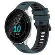 For Garmin Forerunner 55 20mm Sports Two-Color Silicone Watch Band(Olive Green+Black) - Smart Wear by PMC TechLife | Online Shopping South Africa | PMC TechLife