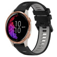 For Garmin Venu 20mm Sports Two-Color Silicone Watch Band(Black+Grey) - Smart Wear by PMC TechLife | Online Shopping South Africa | PMC TechLife