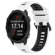 For Garmin Forerunner 245 20mm Sports Two-Color Silicone Watch Band(White+Black) - Smart Wear by PMC TechLife | Online Shopping South Africa | PMC TechLife