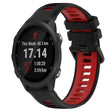 For Garmin Forerunner 245 20mm Sports Two-Color Silicone Watch Band(Black+Red) -  by PMC TechLife | Online Shopping South Africa | PMC TechLife