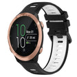 For Garmin Forerunner 645 20mm Sports Two-Color Silicone Watch Band(Black+White) - Smart Wear by PMC TechLife | Online Shopping South Africa | PMC TechLife