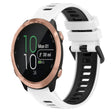 For Garmin Forerunner 645 Music 20mm Sports Two-Color Silicone Watch Band(White+Black) - Smart Wear by PMC TechLife | Online Shopping South Africa | PMC TechLife