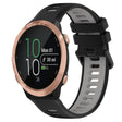 For Garmin Forerunner 645 Music 20mm Sports Two-Color Silicone Watch Band(Black+Grey) - Smart Wear by PMC TechLife | Online Shopping South Africa | PMC TechLife