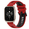 For Garmin Forerunner Sq2 Music 20mm Sports Two-Color Silicone Watch Band(Red+Black) - Smart Wear by PMC TechLife | Online Shopping South Africa | PMC TechLife
